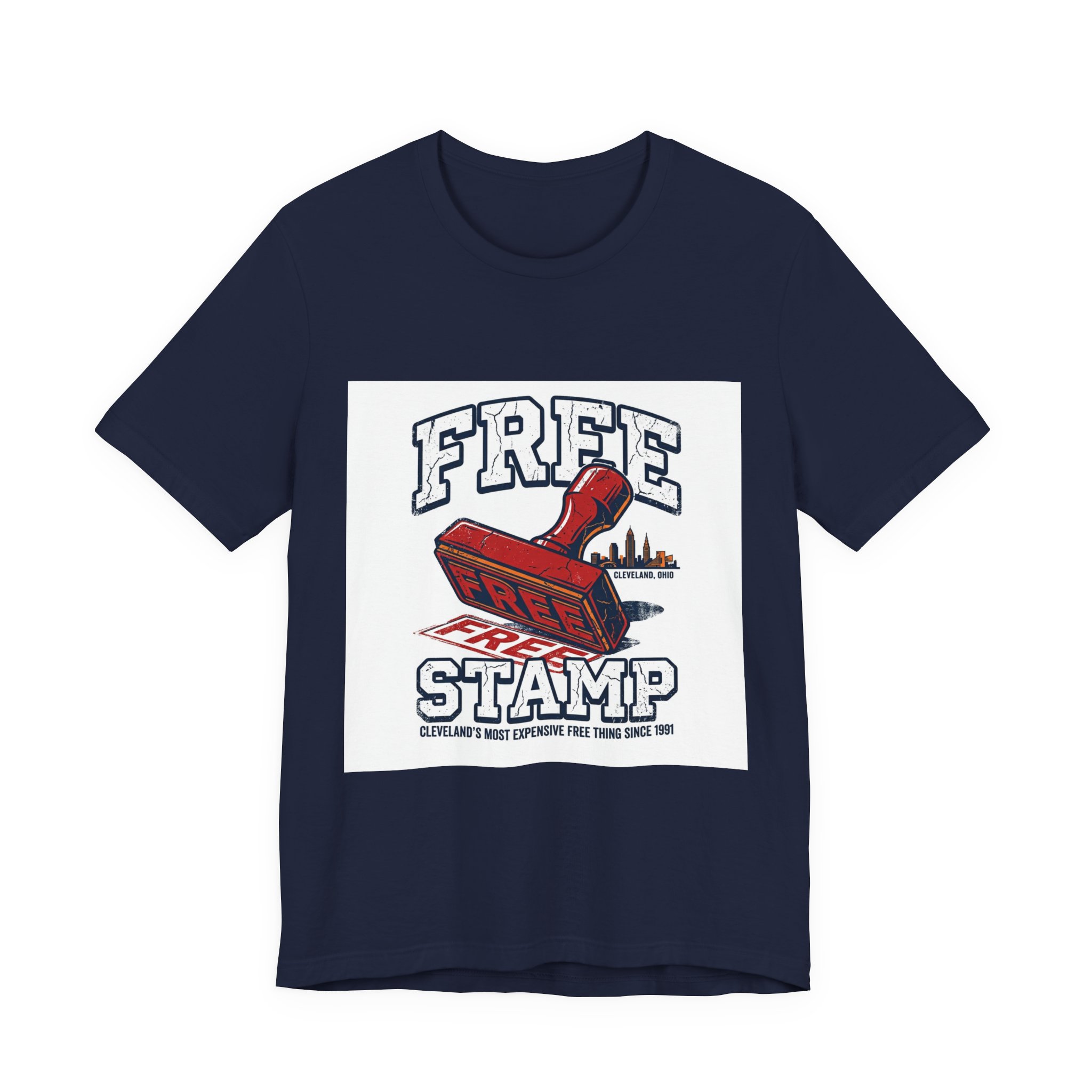Free Stamp Graphic Tee — Vintage Rubber Stamp Design - Image 3