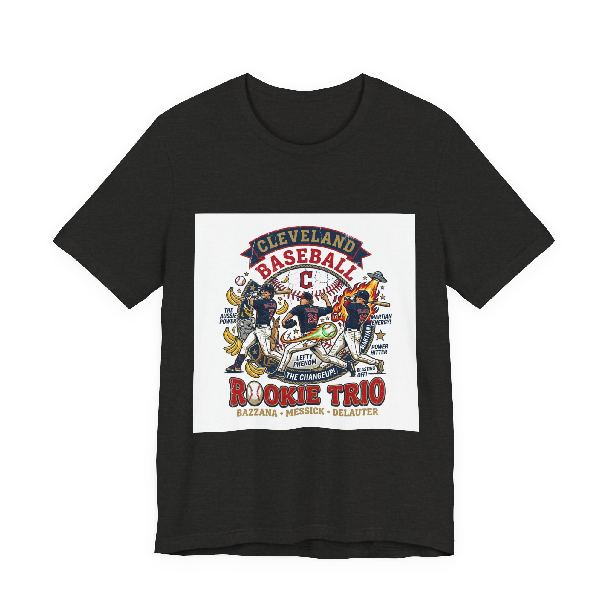 Cleveland Baseball Rookie Trio Shirt - Bazzana, Messick & DeLauter - Image 2