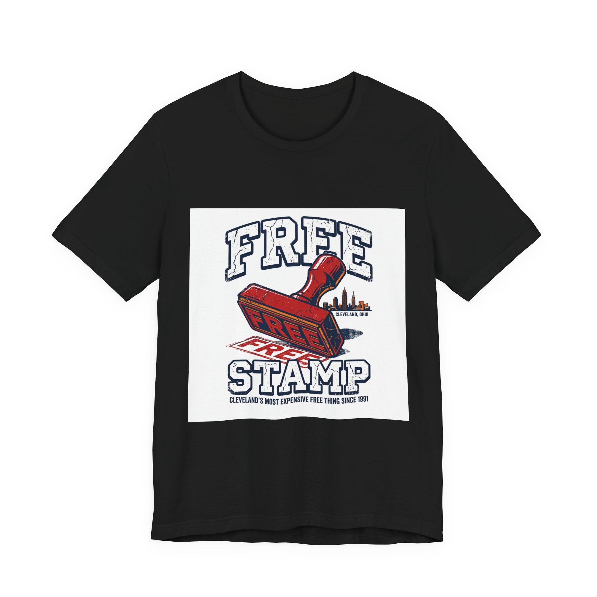 Free Stamp Graphic Tee — Vintage Rubber Stamp Design - Image 2