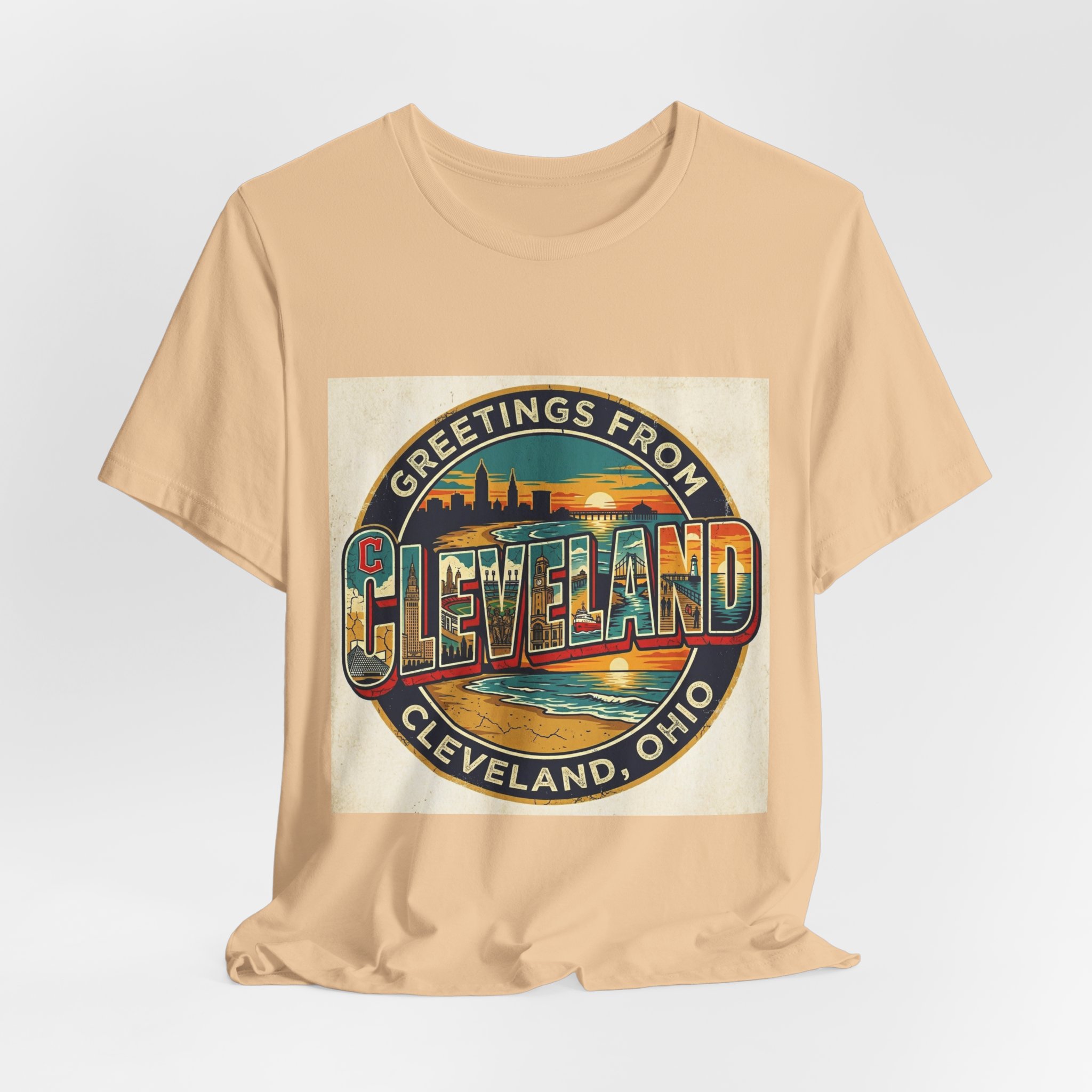 Cleveland Vintage Postcard Tee — "Greetings From Cleveland, Ohio" - Image 4