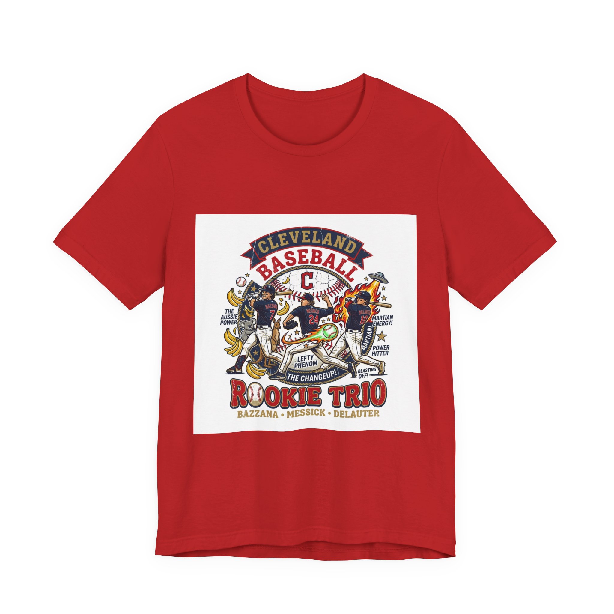 Cleveland Baseball Rookie Trio Shirt - Bazzana, Messick & DeLauter - Image 3