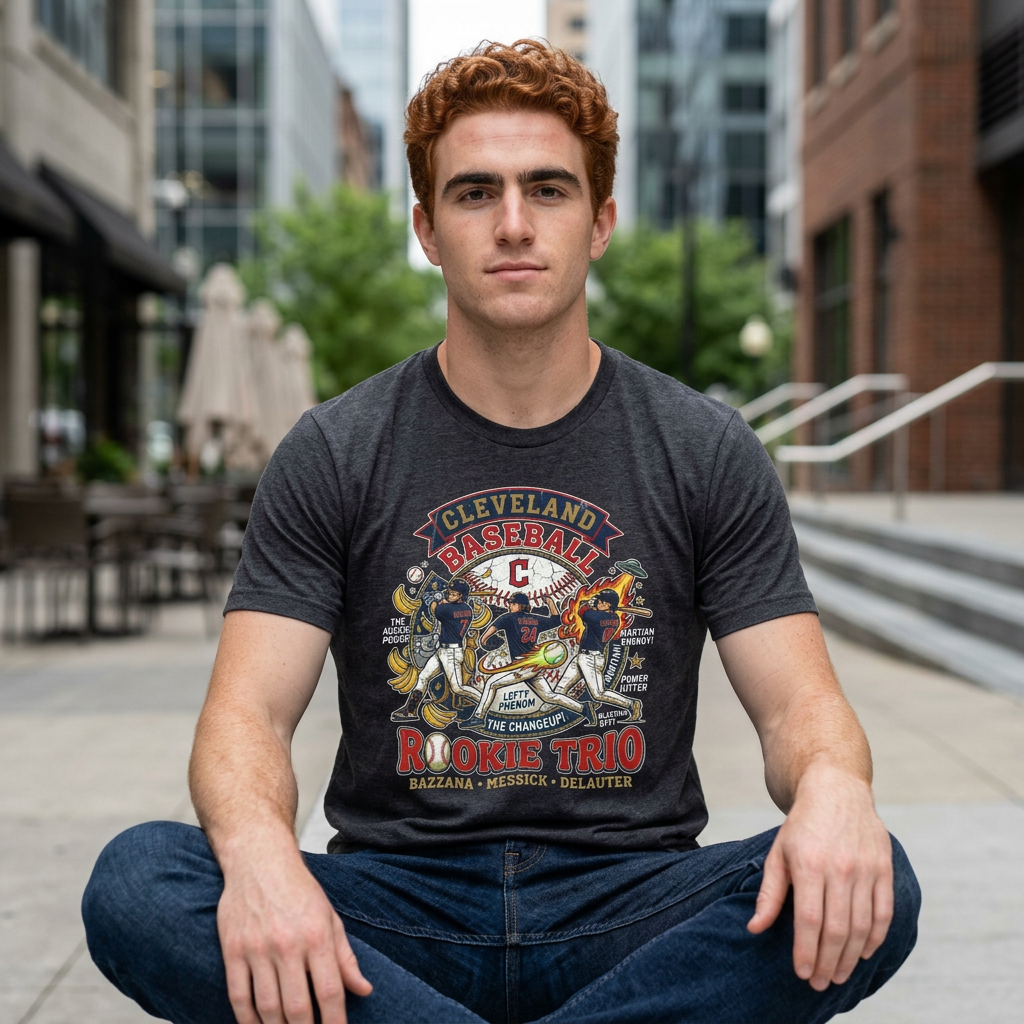 Cleveland Baseball Rookie Trio Shirt - Bazzana, Messick & DeLauter