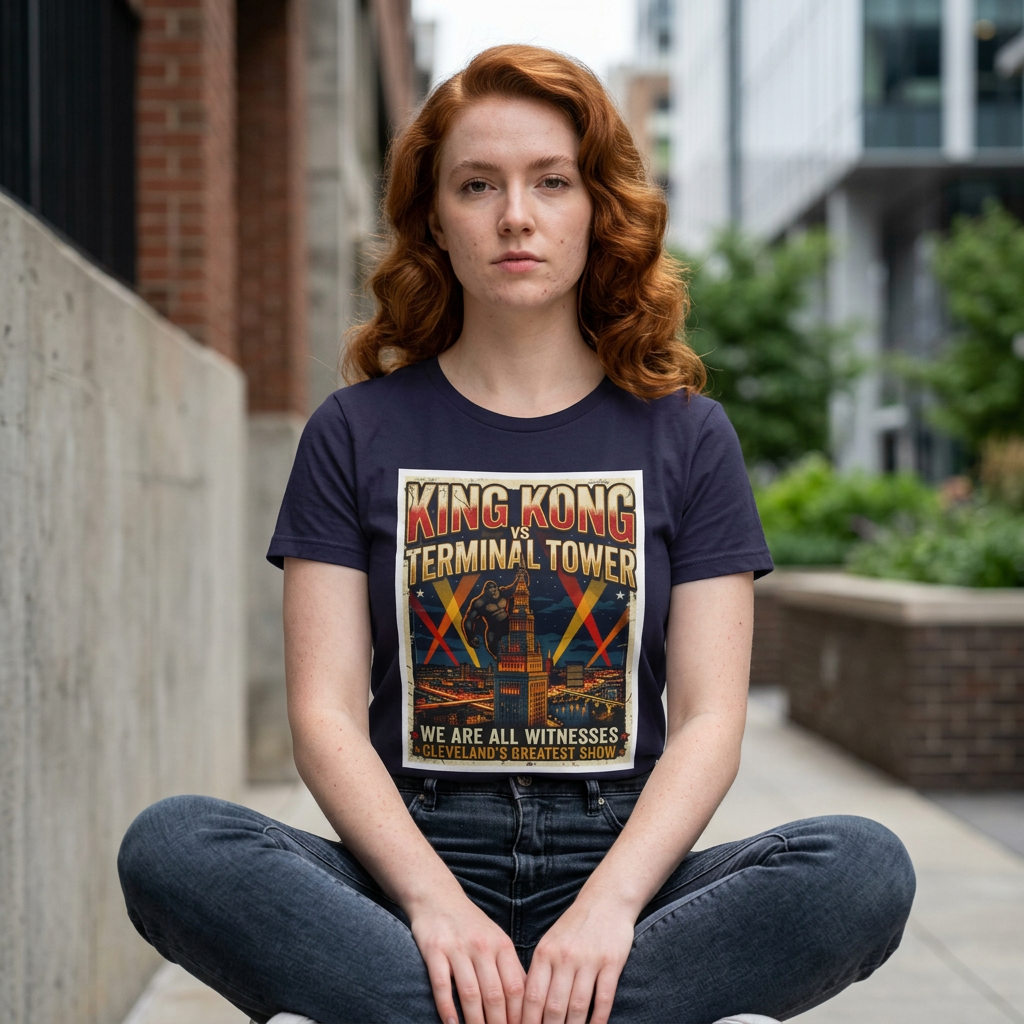King Kong Vs Terminal Tower T-Shirt — Vintage Movie Poster Graphic Tee