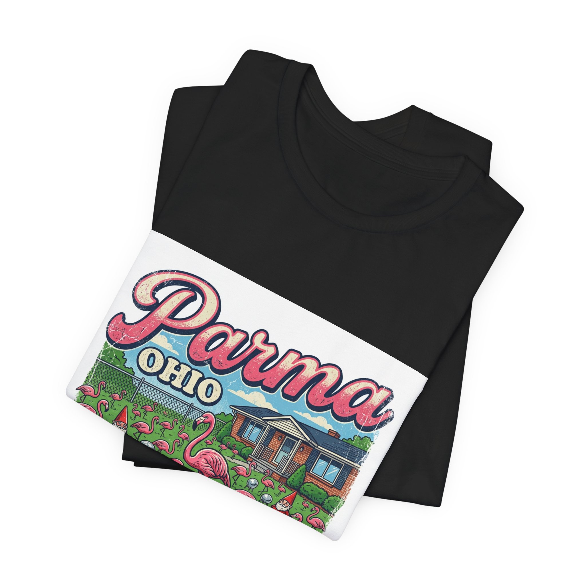 Parma Ohio Flamingo Yard Tee — "Official Flamingo Capital of Northeast Ohio" - Image 3