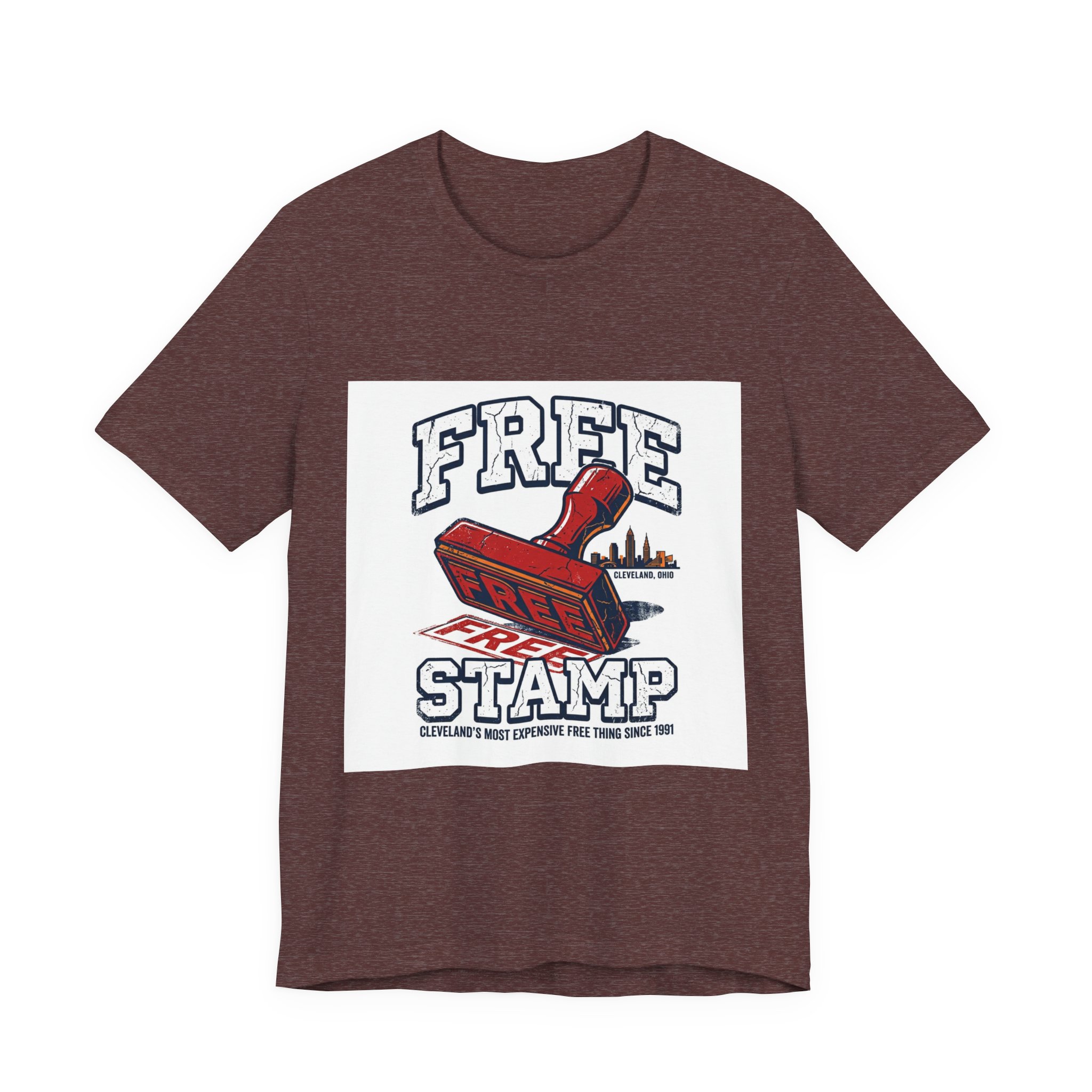 Free Stamp Graphic Tee — Vintage Rubber Stamp Design