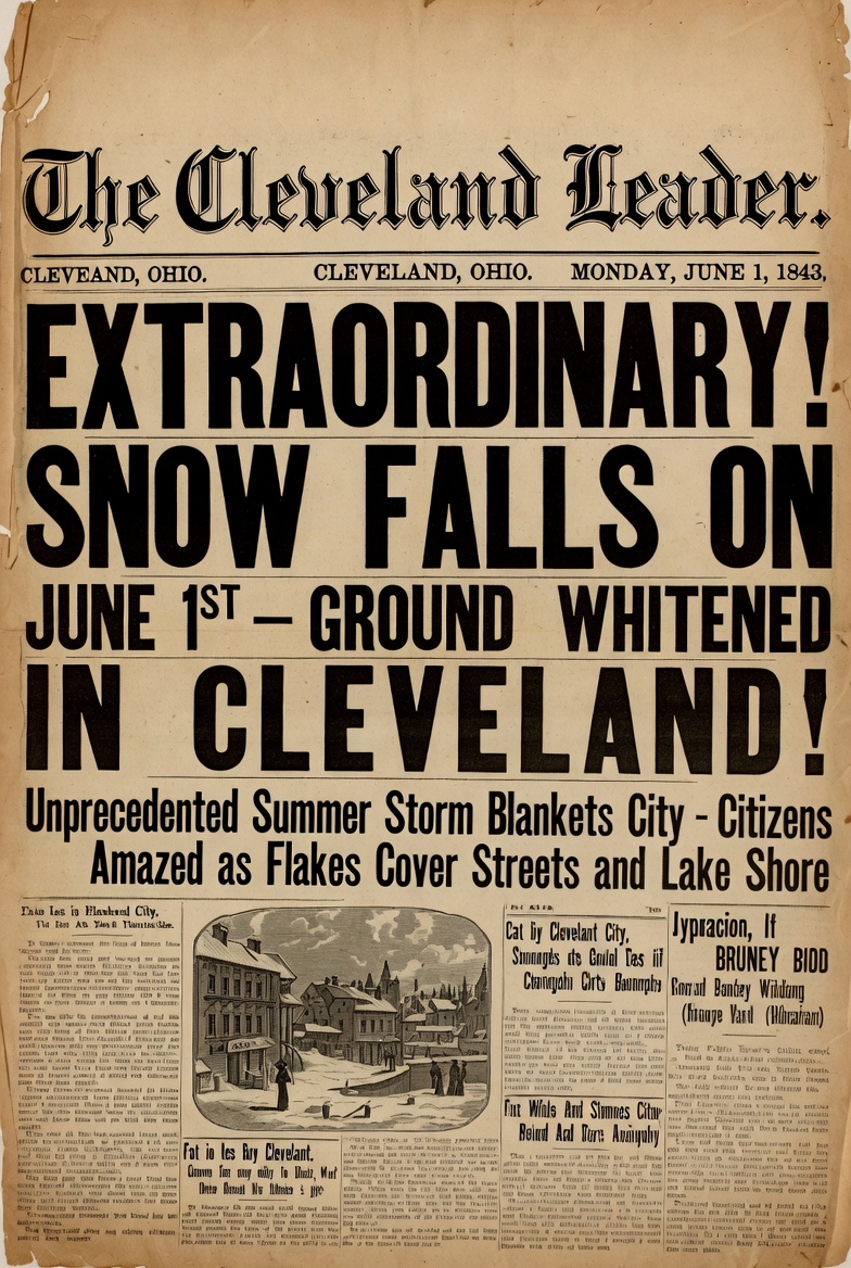 Cleveland’s Most Unforgettable June 1 When Snow Fell in 1843