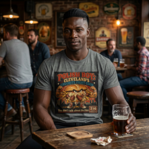 Polish Boy Cleveland Fight Club T-Shirt — "You don't talk about the fries" Vintage Foodie Tee